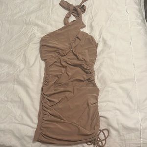 Nude Wrap Dress